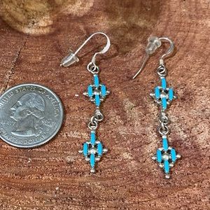 Turquoise and sterling earrings